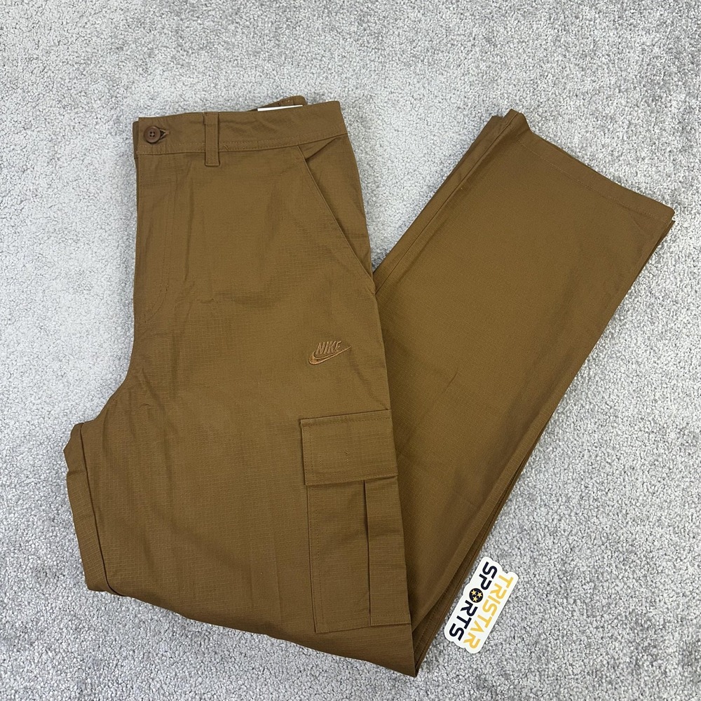 Nike Cargo Pants Mens 32x34 Brown Standard Fit Straight Leg Utility Pockets